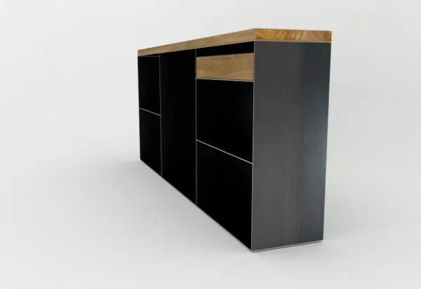 kommode-sideboard-schwarz-grau-eiche-mit-schublade-holz-massivholz-metall-modern-design-stahl-rohstahl-classic-001