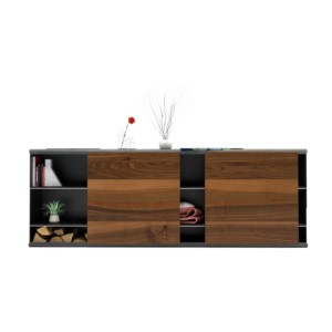 kommode-sideboard-holz-schwarz-grau-massivholz-nussbaum-design-metall-modern-mit-schiebetueren-stahl-walnuss-the-flowboard