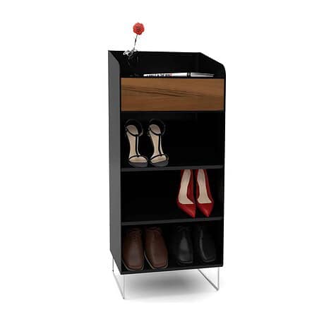 schuhschrank-flurmoebel-schmal-schuhkommode-holz-metall-schwarz-modern-design-massivholz-nussbaum-designermoebel-stahlzart-fly-high-1