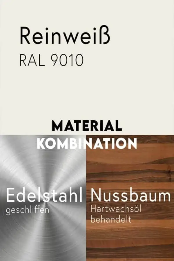 material-kombination-holz-massivholz-nussbaum-walnuss-metall-stahl-mit-pulverbeschichtung-reinweiss-ral-9010-edelstahl-geschliffen