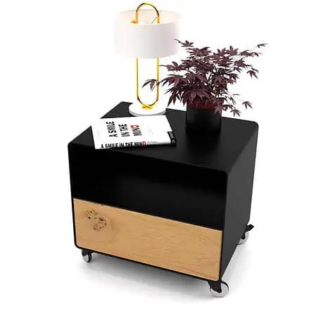 nachttisch-schwarz-holz-eiche-metall-modern-design-industrial-massivholz-mit-schublade-wildeiche-designer-mit-rollen-stahlzart