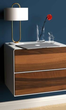 nachttisch-weiss-haengend-holz-metall-modern-industrial-design-massivholz-nussbaum-mit-schublade-schlafzimmer-minimalistisch-stahlzart
