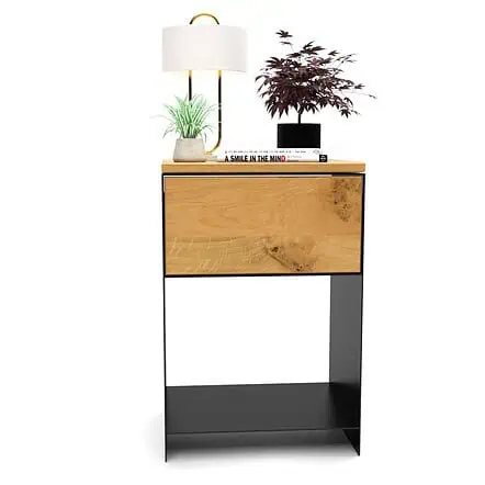 nachttisch-schwarz-holz-eiche-metall-modern-design-massivholz-wildeiche-mit-schublade-mit-offenem-fach-minimalistisch-classic-1