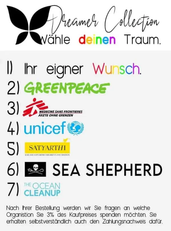 dreamer-collection-donate-spenden-the-ocean-cleanup-sea-shepherd-satyarthi-childrens-foundation-unicef-aerzte-ohne-grenzen-greenpeace-ihr-eigener-wunsch