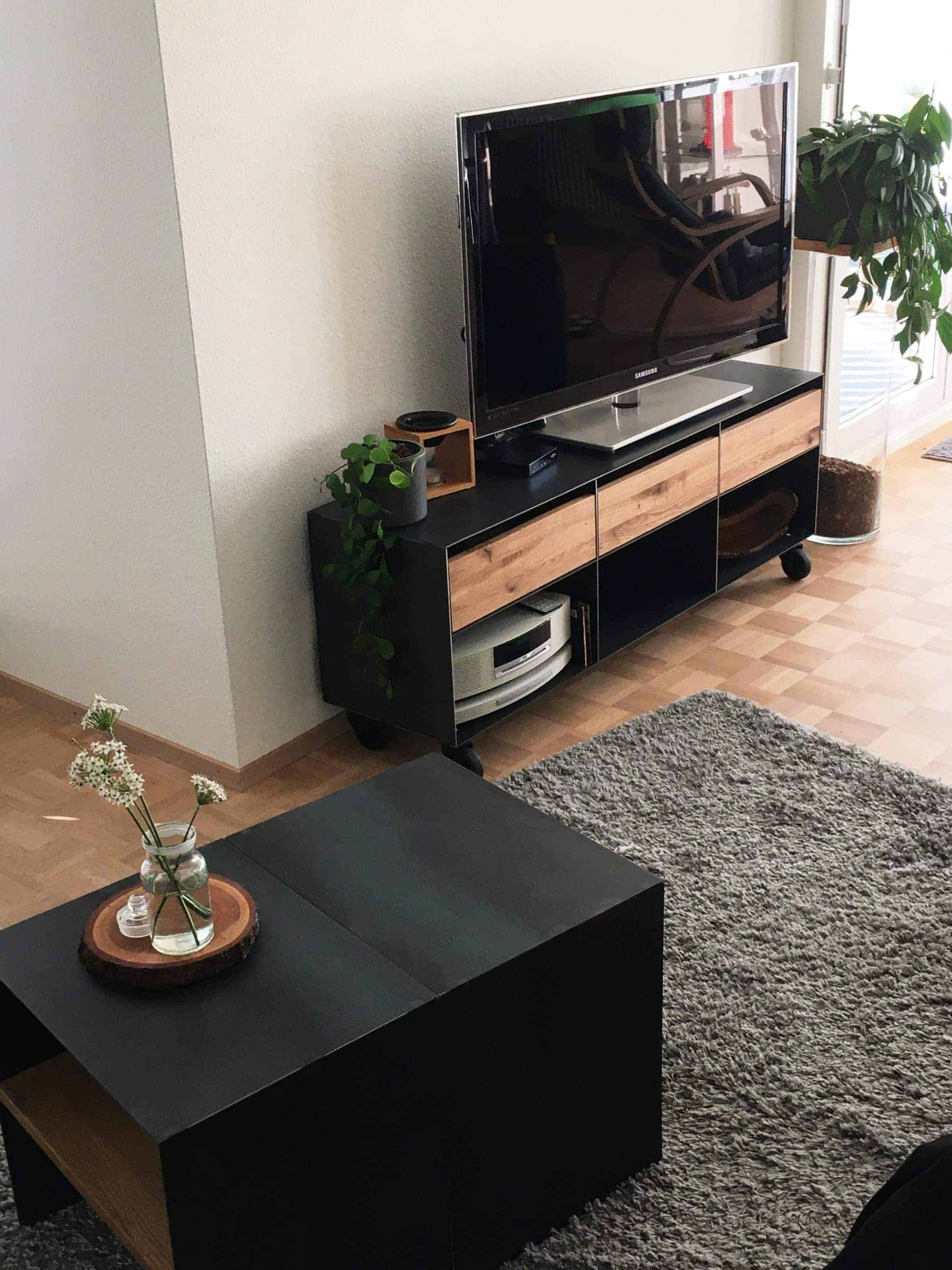 tv-lowboard-beistelltische-2er-set-holz-schwarz-eiche-massiv-grau-massivholz-metall-industrial-modern-design-matt-breit-wohnzimmer-moebel-minimalistisch-nach-mass-stahlzart