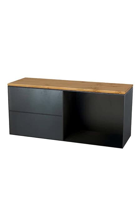 sitzbank-eiche-stahl-mit-stauraum-flur-esszimmer-holz-kueche-esstisch-garderobe-schwarz-grau-schlafzimmer-modern-2-schubladen-1-offenes-fach-100-cm-ohne-lehne-metall-stahlzart