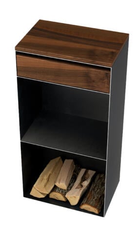 kaminholzregal-innen-metall-mit-rueckwand-stahl-design-modern-brennholzregal-holzaufbewahrung-kaminholz-mit-nussbaum-schublade-schwarz-grau-classic-047-stahlzart