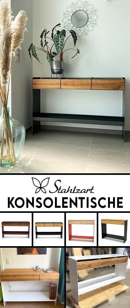 konsolentisch-ablagetisch-flurtisch-schwarz-grau-weiss-schmal-holz-konsole-modern-metall-mit-schubladen-flur-diele-design-eiche-massivholz-wildeiche-kernbuche-nach-mass-stahlzart