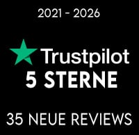 Dunkles Trustpilot Logo mit 5 Sternen visualisiert Kundenzufriedenheit März 2026: Sicherheit für Industrial Möbel – 30 Tage Probewohnen und Geld zurück Garantie.